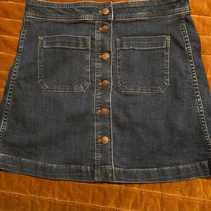 Madewell Denim Mini A-line Skirt
